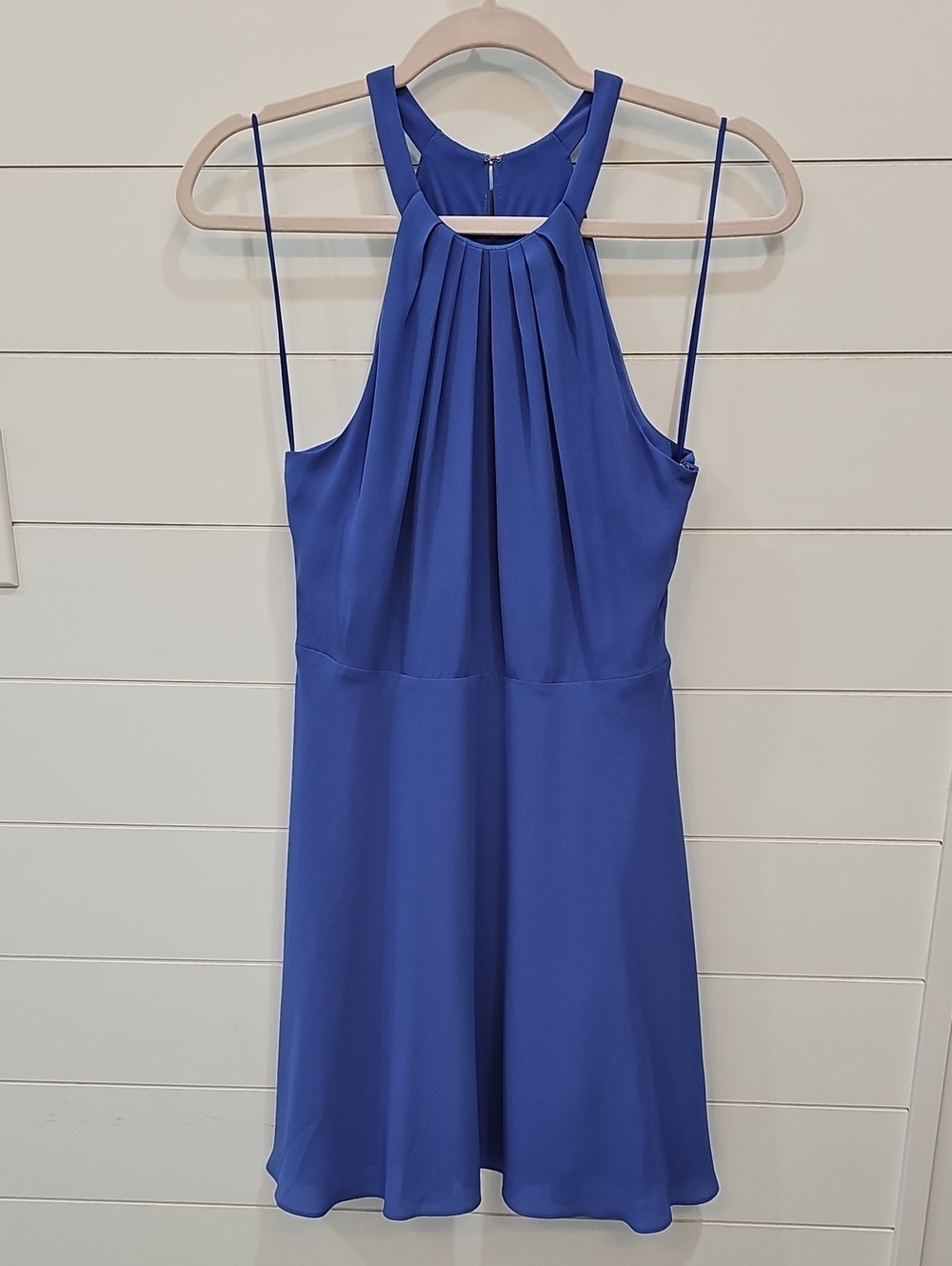 Express Blue Skater Mini Dress